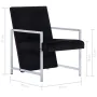 Sessel mit verchromten Beinen aus schwarzem Samt von , Sessel - Ref: Foro24-282157, Preis: 90,93 €, Rabatt: %