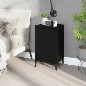 Mesita de noche madera contrachapada negro 40x35x70 cm de , Mesitas de noche - Ref: Foro24-819646, Precio: 50,24 €, Descuento: %