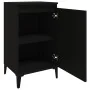 Black plywood bedside table 40x35x70 cm by , Nightstands - Ref: Foro24-819646, Price: 50,83 €, Discount: %