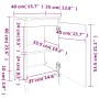 Nachttisch aus schwarzem Sperrholz 40x35x70 cm von , Nachttische - Ref: Foro24-819646, Preis: 50,24 €, Rabatt: %