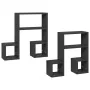 Wall shelves 2 units plywood gray 50x15x50 cm by , Shelves and shelves - Ref: Foro24-807243, Price: 32,17 €, Discount: %