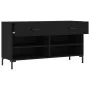 Engineered wood black shoemaker bench 102x35x55 cm by , Shoe racks and shoe organizers - Ref: Foro24-829741, Price: 82,46 €, ...