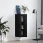 Black wall cabinet 34.5x34x90 cm by , Sideboards - Ref: Foro24-828933, Price: 54,30 €, Discount: %