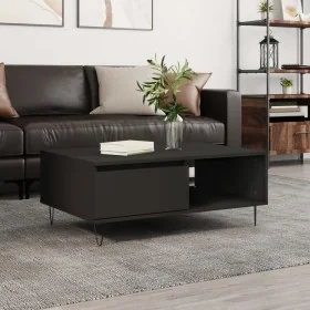 Engineered wood black coffee table 90x60x35 cm by , Coffee table - Ref: Foro24-827061, Price: 65,62 €, Discount: %