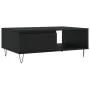 Schwarzer Couchtisch aus Ingenieurholz 90x60x35 cm von , Couchtisch - Ref: Foro24-827061, Preis: 65,62 €, Rabatt: %