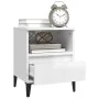Hochglanz-weißer Nachttisch 40x35x50 cm von , Schränke und Lagerung - Ref: Foro24-821814, Preis: 49,99 €, Rabatt: %