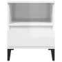 Hochglanz-weißer Nachttisch 40x35x50 cm von , Schränke und Lagerung - Ref: Foro24-821814, Preis: 49,99 €, Rabatt: %