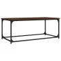 Wood and iron coffee table, brown oak, 102x50x40 cm by , Coffee table - Ref: Foro24-823301, Price: 47,34 €, Discount: %