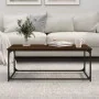 Wood and iron coffee table, brown oak, 102x50x40 cm by , Coffee table - Ref: Foro24-823301, Price: 47,34 €, Discount: %