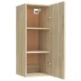 Engineered wood wall cabinet in Sonoma oak, 34.5x34x90cm by , Shelves and shelves - Ref: Foro24-812441, Price: 56,00 €, Disco...
