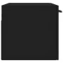 Engineered wood black wall cabinet 80x36.5x35 cm by , Lockers and storage cabinets - Ref: Foro24-830101, Price: 48,94 €, Disc...