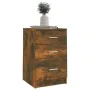 Nachttisch aus geräucherter Eichenholz-Sperrholzplatte, 40x40x63 cm. von , Nachttische - Ref: Foro24-820520, Preis: 55,33 €, ...