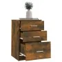 Mesita de noche madera contrachapada roble ahumado 40x40x63 cm de , Mesitas de noche - Ref: Foro24-820520, Precio: 55,33 €, D...