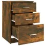 Nachttisch aus geräucherter Eichenholz-Sperrholzplatte, 40x40x63 cm. von , Nachttische - Ref: Foro24-820520, Preis: 55,33 €, ...