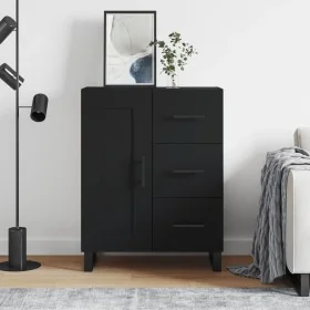 Engineered wood black sideboard 69.5x34x90 cm by , Sideboards - Ref: Foro24-830285, Price: 150,54 €, Discount: %