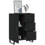 Engineered wood black sideboard 69.5x34x90 cm by , Sideboards - Ref: Foro24-830285, Price: 150,54 €, Discount: %