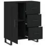 Engineered wood black sideboard 69.5x34x90 cm by , Sideboards - Ref: Foro24-830285, Price: 150,54 €, Discount: %