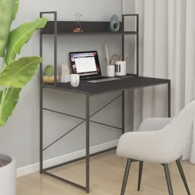 Engineered wood computer desk in black, 110x60x138cm by , Desks - Ref: Foro24-30204, Price: 102,83 €, Discount: %