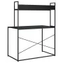 Engineered wood computer desk in black, 110x60x138cm by , Desks - Ref: Foro24-30204, Price: 102,83 €, Discount: %