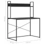 Engineered wood computer desk in black, 110x60x138cm by , Desks - Ref: Foro24-30204, Price: 102,83 €, Discount: %