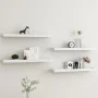Loggia wall shelves 4 units white MDF 80x15x4 cm by , Shelves and shelves - Ref: Foro24-330228, Price: 57,52 €, Discount: %