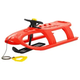 Trineo con volante polipropileno rojo 102,5x40x23 cm de , Trineos - Ref: Foro24-93725, Precio: 71,29 €, Descuento: %