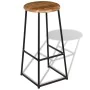 Barhocker für die Küchentheke, 2 Stück Massivholz aus Teakholz. von , Küchenhocker - Ref: Foro24-243459, Preis: 220,66 €, Rab...