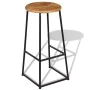 Barhocker für die Küchentheke, 2 Stück Massivholz aus Teakholz. von , Küchenhocker - Ref: Foro24-243459, Preis: 220,66 €, Rab...