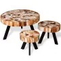 Set of 3 solid reclaimed wood coffee tables by , Coffee table - Ref: Foro24-244229, Price: 336,49 €, Discount: %