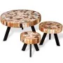 Set of 3 solid reclaimed wood coffee tables by , Coffee table - Ref: Foro24-244229, Price: 336,49 €, Discount: %
