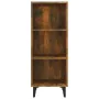Aparador de madera de ingeniería roble ahumado 34,5x32,5x90 cm de , Aparadores - Ref: Foro24-817423, Precio: 53,35 €, Descuen...