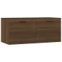 Engineered wood brown oak wall cabinet 80x36.5x35 cm by , Shelves and shelves - Ref: Foro24-817608, Price: 50,19 €, Discount: %