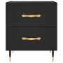 Engineered wood black bedside table 40x35x47.5 cm by , Nightstands - Ref: Foro24-827262, Price: 54,69 €, Discount: %