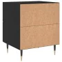 Engineered wood black bedside table 40x35x47.5 cm by , Nightstands - Ref: Foro24-827262, Price: 54,69 €, Discount: %