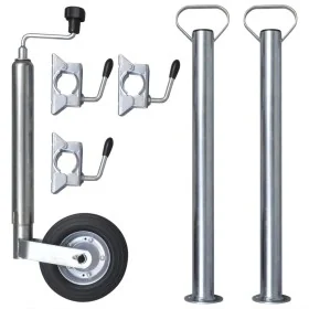 Trailer jockey wheel with 2 supports and 1 split clamp. by , Trailers for goods and transport - Ref: Foro24-210308, Price: 94...