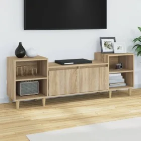 Mueble para TV madera contrachapada roble Sonoma 160x35x55 cm de , Muebles TV - Ref: Foro24-821191, Precio: 93,00 €, Descuent...