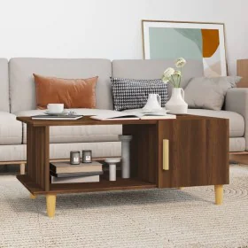 Eichenbrauner Sperrholz-Couchtisch 90x50x40 cm von , Couchtisch - Ref: Foro24-817545, Preis: 49,99 €, Rabatt: %