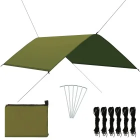 Green outdoor tarpaulin 3x2 m by , Umbrellas - Ref: Foro24-93056, Price: 30,70 €, Discount: %