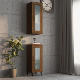 Armario de pared colgante roble marrón 34,5x34x90 cm de , Aparadores - Ref: Foro24-817449, Precio: 53,26 €, Descuento: %