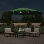 Cantilever umbrella with LED lights and green metal pole 350 cm by , Umbrellas - Ref: Foro24-44524, Price: 172,06 €, Discount: %