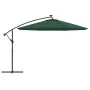 Cantilever umbrella with LED lights and green metal pole 350 cm by , Umbrellas - Ref: Foro24-44524, Price: 172,06 €, Discount: %