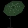 Cantilever umbrella with LED lights and green metal pole 350 cm by , Umbrellas - Ref: Foro24-44524, Price: 172,06 €, Discount: %