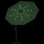 Sombrilla voladiza con luces LED y poste de metal verde 350 cm de , Sombrillas - Ref: Foro24-44524, Precio: 173,82 €, Descuen...