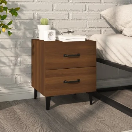 Bedside table in brown oak color, 40x35x47.5 cm by , Nightstands - Ref: Foro24-817295, Price: 53,75 €, Discount: %