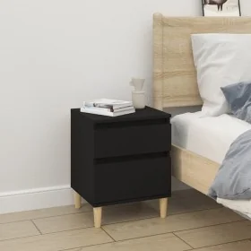 Mesita de noche negro 40x35x50 cm de , Taquillas y armarios de almacenamiento - Ref: Foro24-821828, Precio: 45,93 €, Descuent...