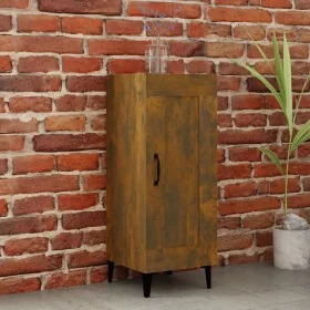 Engineered wood smoked oak sideboard 34.5x34x90 cm by , Sideboards - Ref: Foro24-817435, Price: 55,25 €, Discount: %