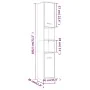 Bathroom cabinet made of brown oak plywood, measuring 30x30x183.5cm. by , Bathroom furniture - Ref: Foro24-815521, Price: 83,...