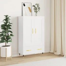 Hoher Schrank aus weißem Ingenieurholz 69,5x31x115 cm von , Sideboards - Ref: Foro24-830300, Preis: 86,91 €, Rabatt: %