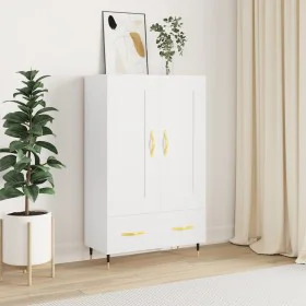 Tall white engineered wood sideboard 69.5x31x115 cm by , Sideboards - Ref: Foro24-830300, Price: 86,91 €, Discount: %