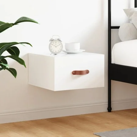 Wall-mounted glossy white bedside table 35x35x20 cm by , Lockers and storage cabinets - Ref: Foro24-829776, Price: 35,22 €, D...